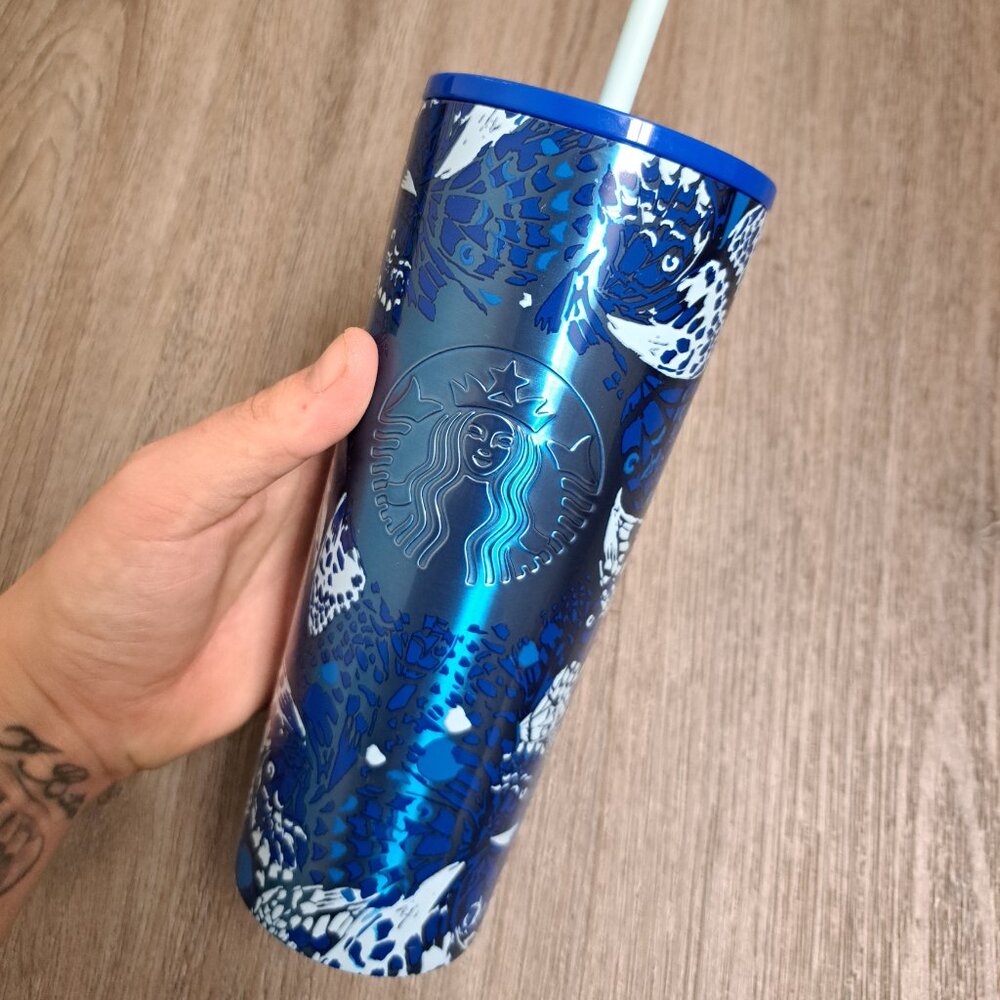 Starbucks Stainless Steel Blue butterfly cup